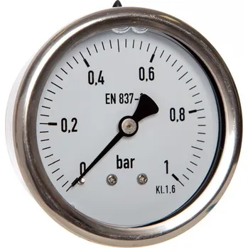 WIKA - Ursula Wiegand Ges.m.b.H. manometr 213.53.100 0/1000bar, G1/2B zadní přip. + glycerinové tlumení