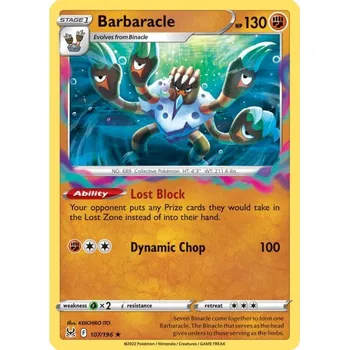 Společenská hra Pokémon karta Barbaracle 107/196 Holo - Lost Origin
