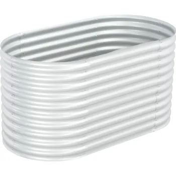 Vyvýšený záhon vidaXL Vyvýšený záhon 160 x 80 x 81 cm pozinkovaná ocel stříbrný