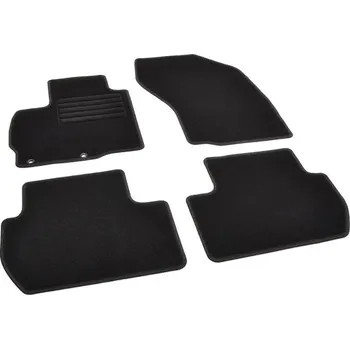 autokoberec Autokoberce textilní přesné černé / černé obšití - Mitsubishi Outlander II (Typ CW) (2006-2012) 5-sedadel