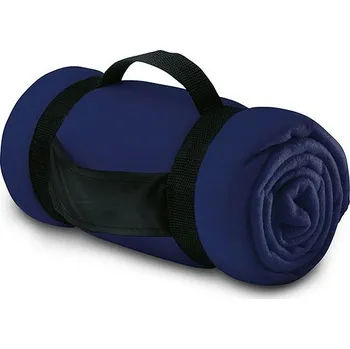 Dětská deka Fleecová deka s popruhy, modrá