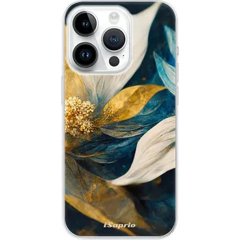 Pouzdro na mobilní telefon Odolné silikonové pouzdro iSaprio - Gold Petals - iPhone 15 Pro