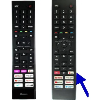 Dálkový ovladač Hisense 43E7HQ náhradní dálkový ovladač