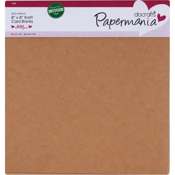 Obálka WEST DESIGN Sada 20,3x20,3cm přání a obálky 6ks (300g/m2) kraft