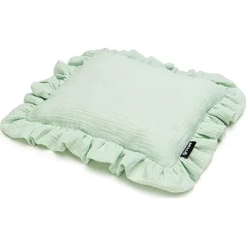 Polštář T-TOMI Mušelínový polštářek s volánkem Mint