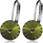 NUBIS® Ocelové náušnice s krystaly Swarovski® OLIVINE - NBS08-OV