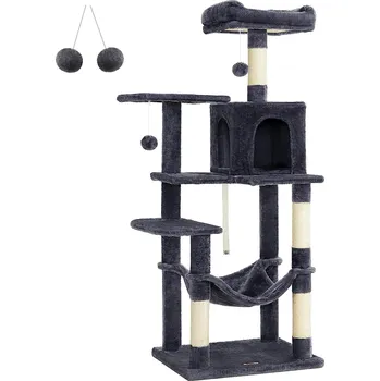 Kočičí škrabadlo Lupola II 143 cm tmavě šedé