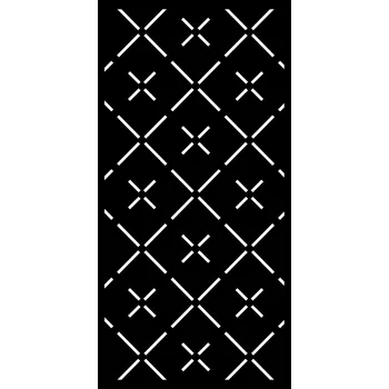 Příslušenství pro plot Designová kovová výplň, laserem vypálený vzor 1223, rozměr 1000x2000x2,0 mm, bez povrchové úpravy, perforace 9%