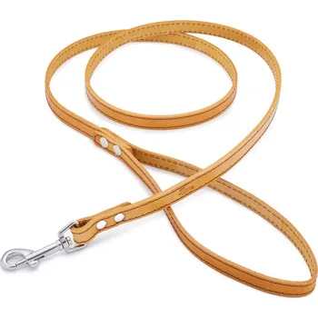 Vodítko pro psa Tamer Kožené vodítko STUBBY | Klasické | hořčicová Šířka: 10 mm, Délka: 115 cm