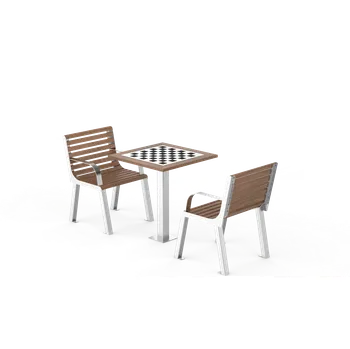 Šachy HTI Šachový set TCH110.01 Materiál konstrukce: ocel, Povrchová úprava: komaxit dle RAL, Typ použitého obložení: ash