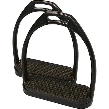 Vybavení pro koně Třmeny lakované - barvené černé 12 cm