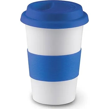 Keramický hrnek s víčkem, modrá