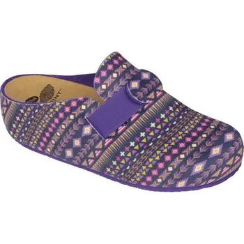 Dámská zdravotní obuv Scholl LARETH purpurová / multi purpurová domácí zdravotní obuv