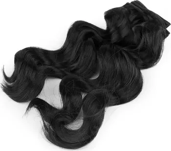 Vlasy pro panenky vlnité 25 x 100 cm černé