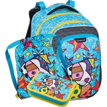 Školní batoh Školní batoh pro prvňáčky v setu Bagmaster Britto Pejsek 3 díly