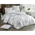 Povlečení Rujan bavlněné povlečení šedé 140 x 200, 70 x 90 cm zipový uzávěr