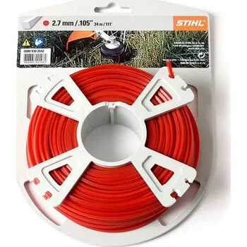 Příslušenství k zahradní technice Žací struna STIHL 2,7 mm x 32 m (čtyřhranná, červená)