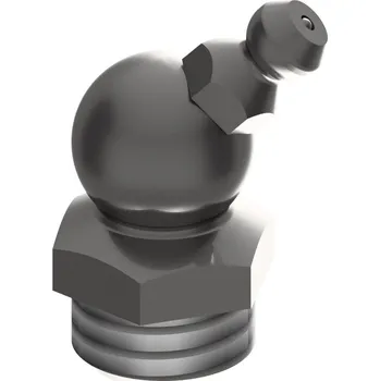 hadicová spona Mazací hlavice kulová úhlová 45° typ H2 DIN 71412 Zn kónusový závit KM8x1,00