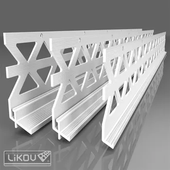 Stavební profil LIKOV Lišta ukončovací s okapnicí P-B PVC pro omítku tl. 14mm délka 2,5m