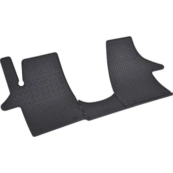 autokoberec Autokoberce gumové přesné s nízkým okrajem - Volkswagen T5 (Typ 7H/7E) Transporter (2003-2015) trojdílná sada koberců 3-sedadla