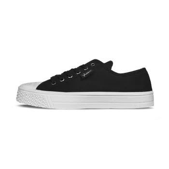 Pánské tenisky Vasky Kanvasky Black & White - Pánské plátěné tenisky / botasky černo-bílé | česká výroba ze Zlína 41 EU