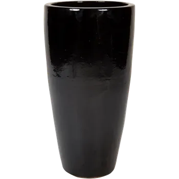 Květináč Moderní keramický květináč Plain, Partner Black Shiny 46x90cm