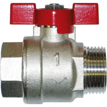 Vodovodní kohout IVR 956/A EVERLAST kulový kohout FM1", závitový, plnoprůtočný, motýl, voda, poniklovaný