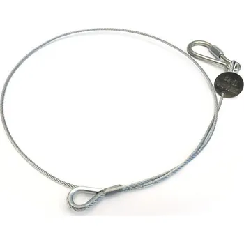 Lanko pro jízdní kolo Ultralite lanko s karabinou 4mm, 100cm, 30kg