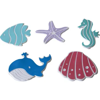 Protiskluzová podložka Podložka protiskluzová, mix tvarů, sada 5díl.