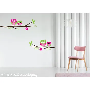 Samolepící dekorace Dětské samolepky na zeď - Soví radovánky - kolekce M