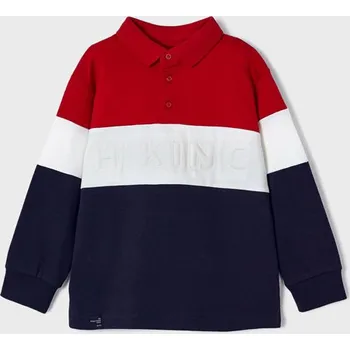 Chlapecká polokošile Mayoral 4104 modrá, červená barva: červená, Rozměr: 104