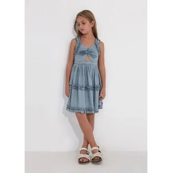 Dívčí šaty letní džínové šaty tencel Mayoral 6925-22 Claro velikost 140