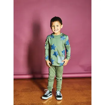 Kojenecké oblečení Little Flock of Horrors Dětské merino legíny ze 100% merino vlny Sage LFOH Velikost: 50/56