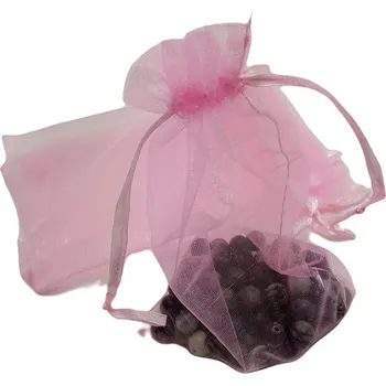 Dárková krabička Organzový sáček-růžový