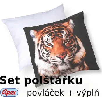 Dekorativní polštářek 3D povláček na polštářek APEX - Kočky - SET Polštářek s výplní + Povláček