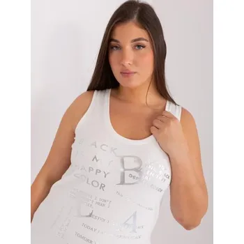 Dámský top s kulatým výstřihem plus size MARTA ecru