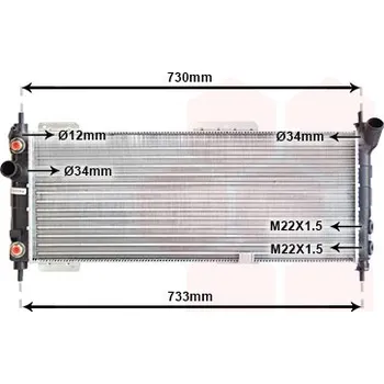 Chladič motoru Chladič, chlazení motoru VAN WEZEL 37002200