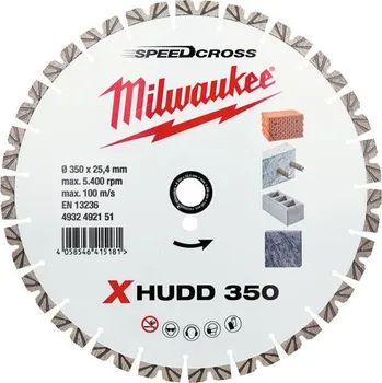 Řezný kotouč MILWAUKEE Diamant 350 XHUDD Speed Cross
