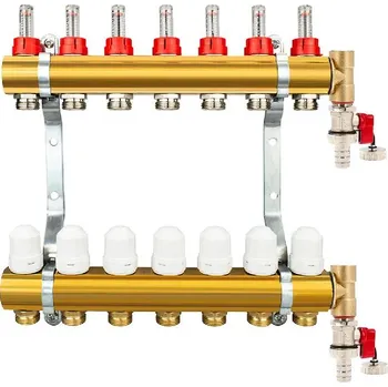 rozdělovač topení Rozdělovač s průtokoměry 7 okruhy