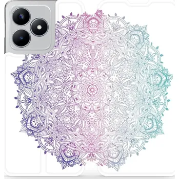 Pouzdro na mobilní telefon Flipové pouzdro Mobiwear - Realme C53 - M008S Mandala (Knížkové flip pouzdro, obal, kryt na mobil Realme C53 - M008S Mandala, materiál Umělá kůže + TPU - ochrana 360°, stojánek, silikonová vanička, magnetické zavírání)