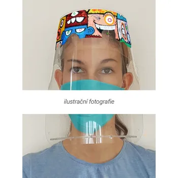 ochranný štít Ochranný štít pro děti, JUNIOR 7 - 13 let, samolepka oči — Český štít