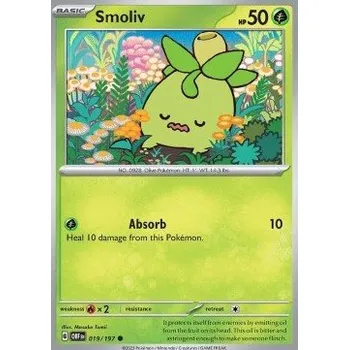 Sběratelská karetní hra Pokémon OBF 019/197 Smoliv - Obsidian Flames Stav: Near Mint, Verze: NORMAL