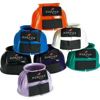 Koňské kamaše Zvony pro koně - Norton Crazy gumové na suchý zip světle modré - vel. L