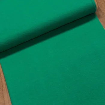 Žebrovaný bavlněný úplet 05500/024 jemný / hladký, zelený, š.35cm (látka v metráži)