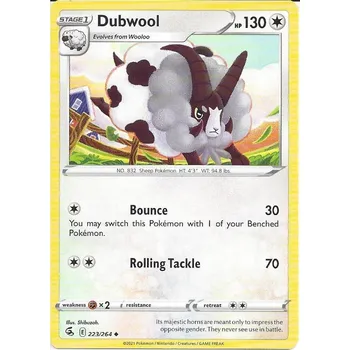 Sběratelská karetní hra Pokémon karta Dubwool 223/264 - Fusion Strike