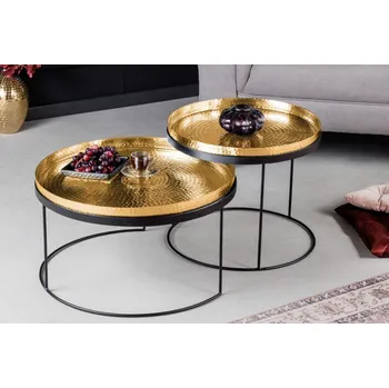 Konferenční stolek Sada 2 konferenčních stolků - Elements, velký zlatý