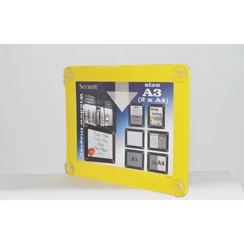 Rám na obraz Informační rámeček na sklo A3, žlutý, PFW-A3-YE