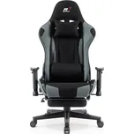 Herní židle k PC Sracer R7 s područkami a podnožkou nosnost 130 kg černá-šedá