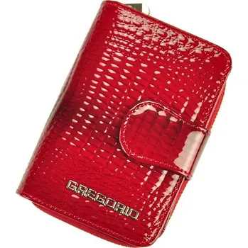 Peněženka Lesklá červená kožená peněženka Gregorio GF115