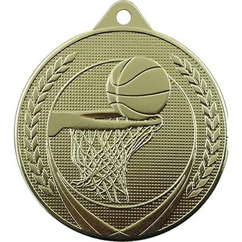 Medaile basketbal 50 mm Barva: stříbrná
